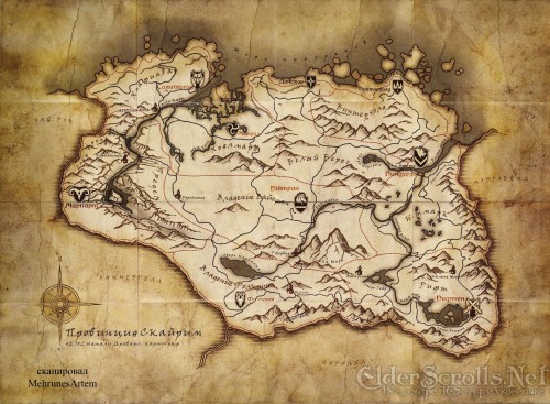 The Elder Scrolls V: Skyrim - full map