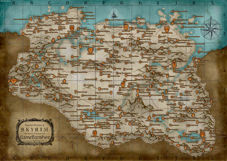 The Elder Scrolls V: Skyrim - полная русская карта мира